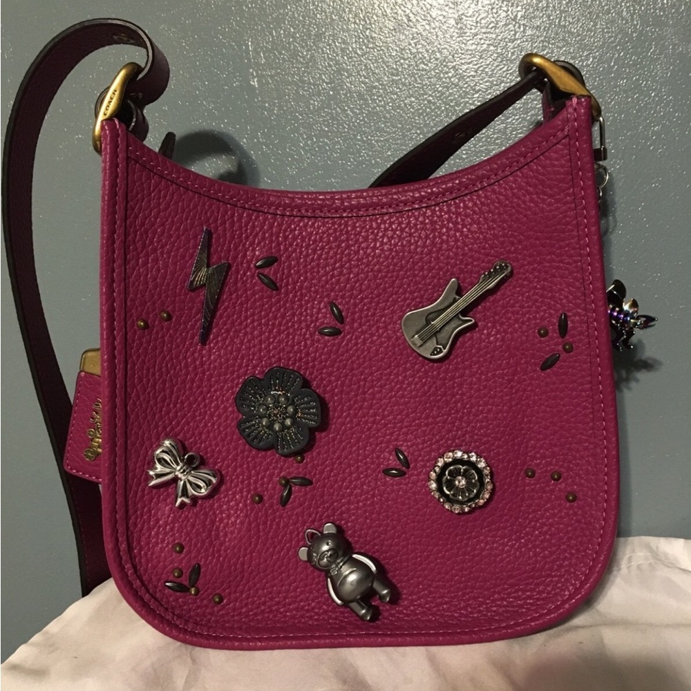 Coach 1941 Emery 21 Crossbody Bag Hibiscus Berry Tea Rose Purse